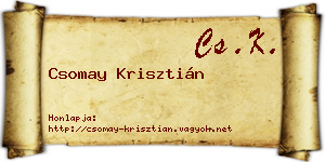 Csomay Krisztián névjegykártya