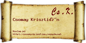 Csomay Krisztián névjegykártya