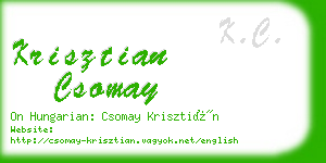 krisztian csomay business card